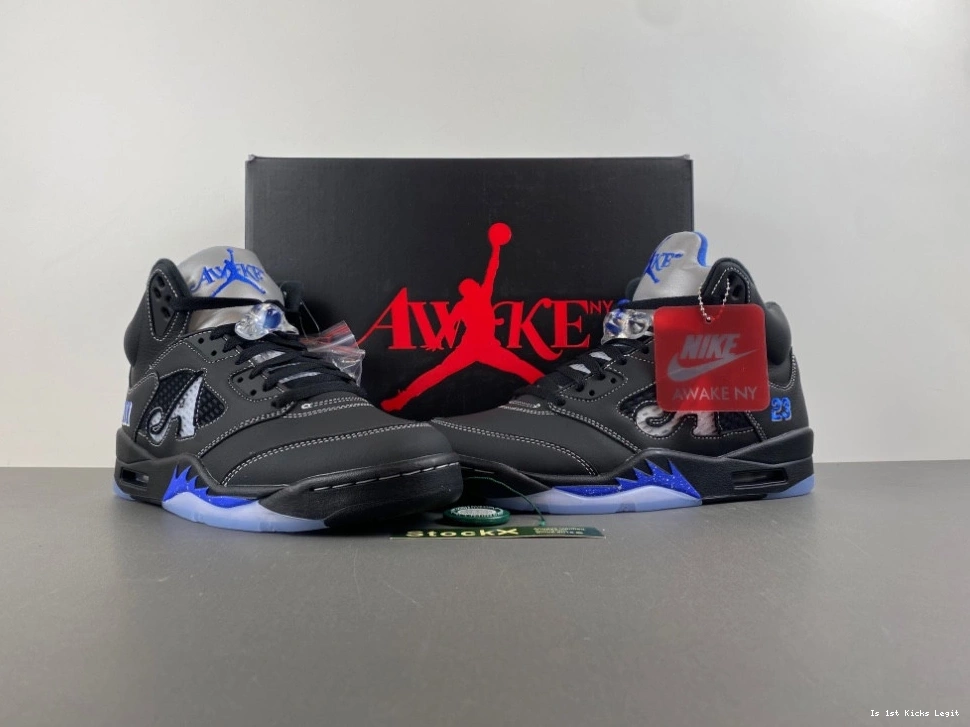 NY Men's DV4982-004 Black Jordan Retro 5 Awake  1030